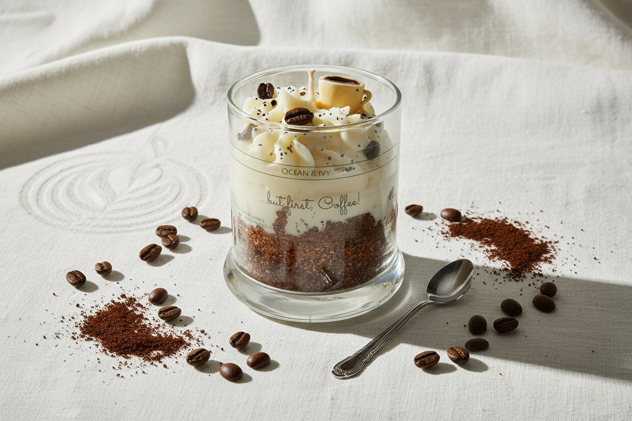 but first, COFFEE! Sculpted Candle